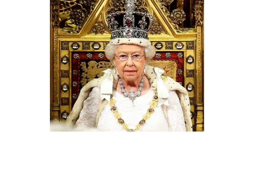 Queen Elizabeth II Is Dead Gold Throne